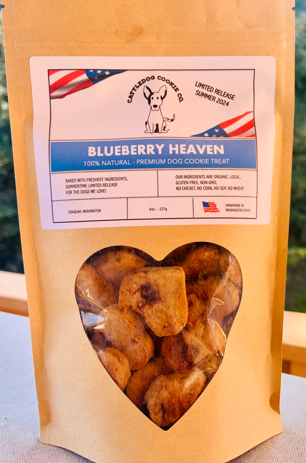 Limited Edition  Flavor  Blueberry Heaven 8oz. Bag - Cattledog Cookie Co.
